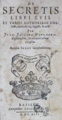 Bild Nr.1: 127-844 Wecker,J.J.: (Alte Drucke, Handschriften und Theologie)
