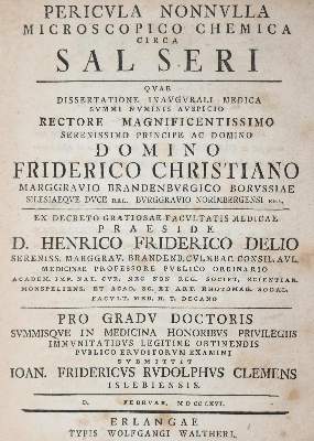 Bild Nr.1: 127-85 Clemens,J.F.R.: (Aus der Sammlung Professor Dr.Dr.Johannes Büttner Teil 1)