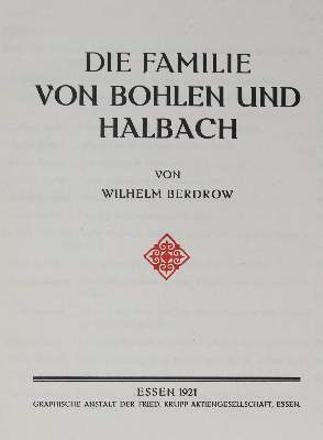 Bild Nr.1: 127-851 Berdrow,W.: (Genealogie und Heraldik, Bohlen und Halbach)