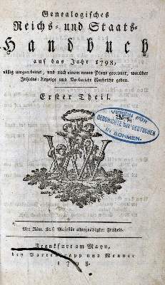 Bild Nr.1: 127-852 Genealogisches Reichs- und Staats-Handbuch: (Genealogie und Heraldik)