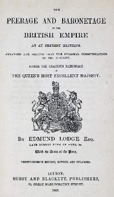 Bild Nr.1: 127-853 Lodge,E.: (Genealogie und Heraldik, Grossbritannien)