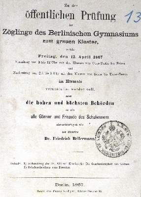 Bild Nr.1: 127-964 Berlin.: (Studentika und Hochschulen)