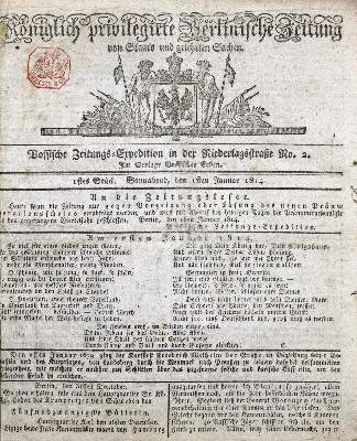 Bild Nr.1: 127-974 Berlinische Zeitung,: (Zeitschriften und Zeitungen)