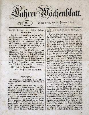 Bild Nr.1: 127-975 Lahrer Wochenblatt.: (Zeitschriften und Zeitungen)