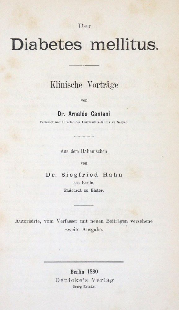 Große Abbildung Nr.1: 128-10 Cantani,A.: (Aus der Sammlung Professor Dr.Dr.Johannes Büttner Teil 1)