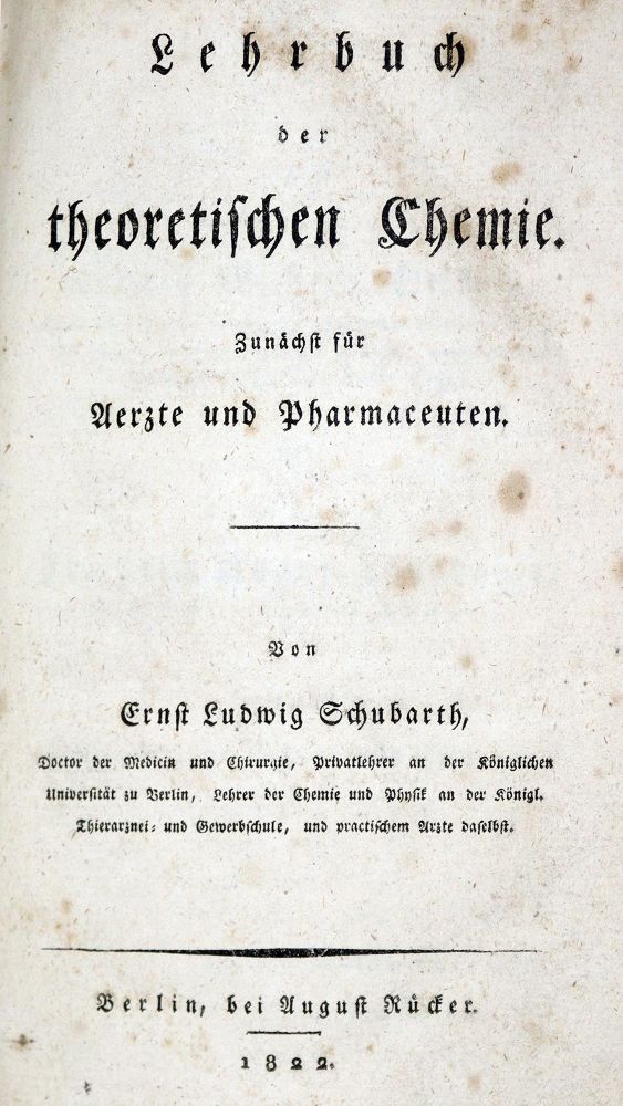 Große Abbildung Nr.1: 128-101 Schubarth,E.L.: (Aus der Sammlung Professor Dr.Dr.Johannes Büttner Teil 1)