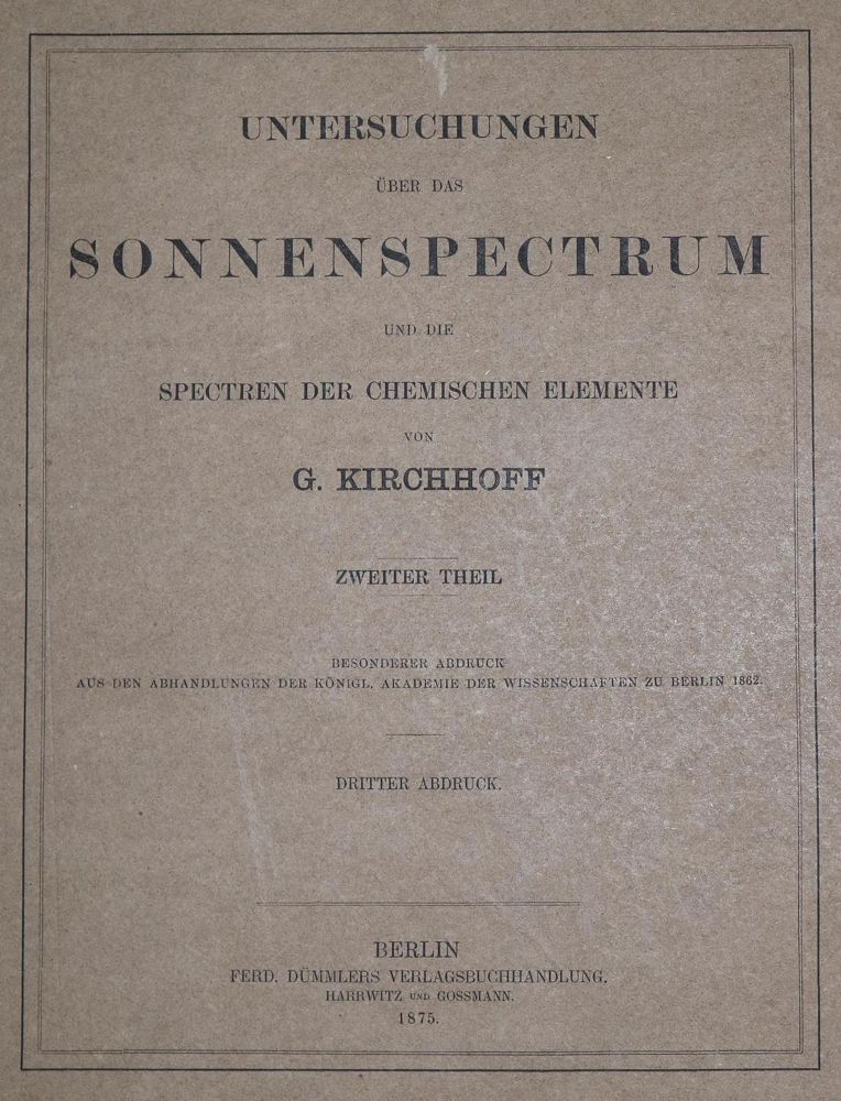 Große Abbildung Nr.1: 128-103 Spektroskopie.: (Aus der Sammlung Professor Dr.Dr.Johannes Büttner Teil 1)