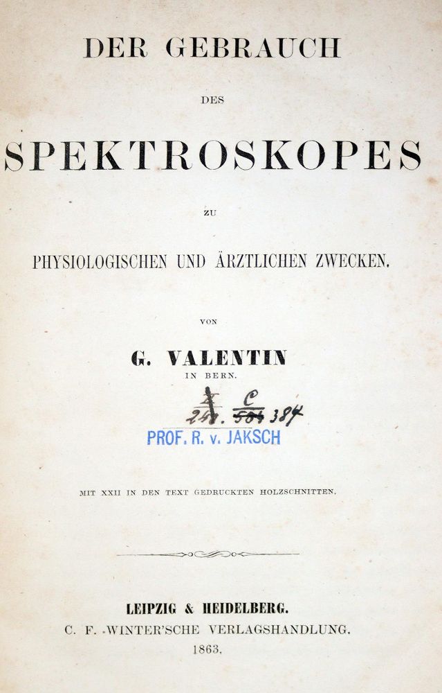 Große Abbildung Nr.1: 128-107 Valentin,G.: (Aus der Sammlung Professor Dr.Dr.Johannes Büttner Teil 1)