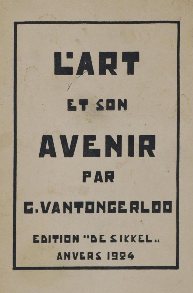 Große Abbildung Nr.1: 128-1087 Vantongerloo,G.: (Kunstwissenschaft)