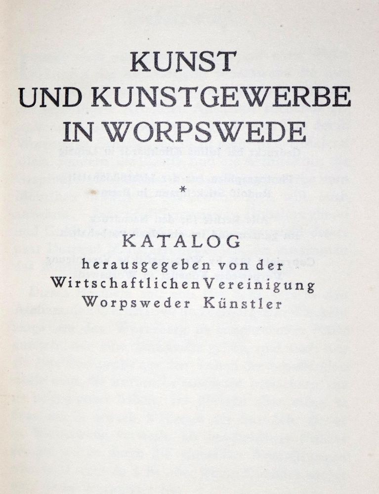 Große Abbildung Nr.1: 128-1092 Worpswede.: (Kunstwissenschaft)