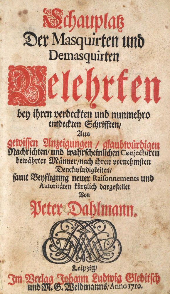 Große Abbildung Nr.1: 128-1097 Dahlmann,P.: (Bibliographie und Buchwesen)