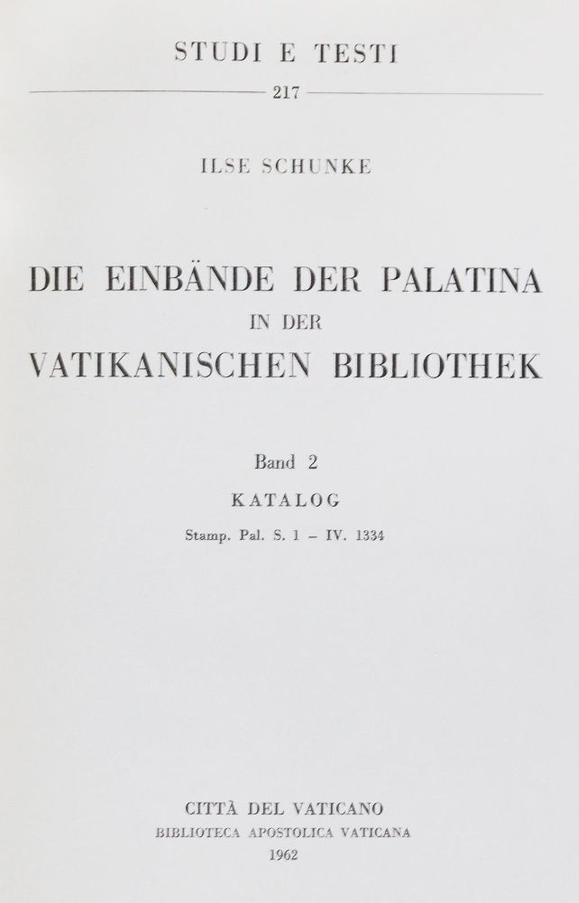 Große Abbildung Nr.1: 128-1103 Schunke,I.: (Einband)