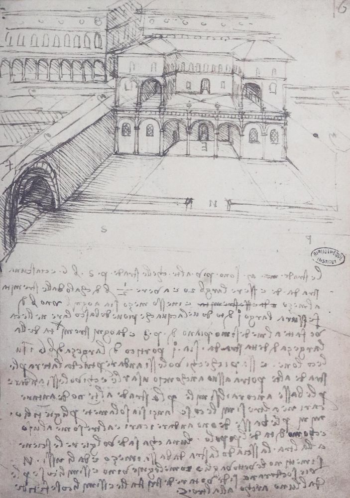 Große Abbildung Nr.4: 128-1130 Leonardo da Vinci.: (Faksimile)