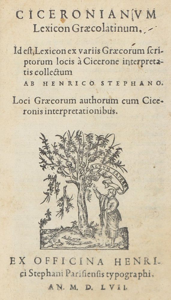 Große Abbildung Nr.1: 128-1153 Estiennne,H.: (Lexika - Wörterbücher - Sprachwissenschaften)