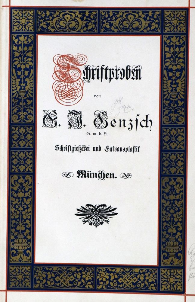 Große Abbildung Nr.1: 128-1183 Genzsch,E.J.: (Typographie und Kalligraphie)