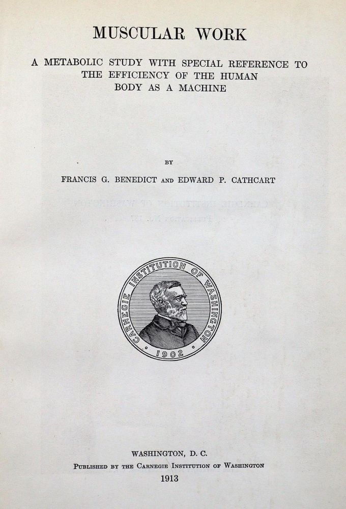 Große Abbildung Nr.1: 128-122 Benedict,F.G. u. E.P.Cathcart.: (ZZRückgänge Sgl. Prof. Büttner Teil 1 und 2)