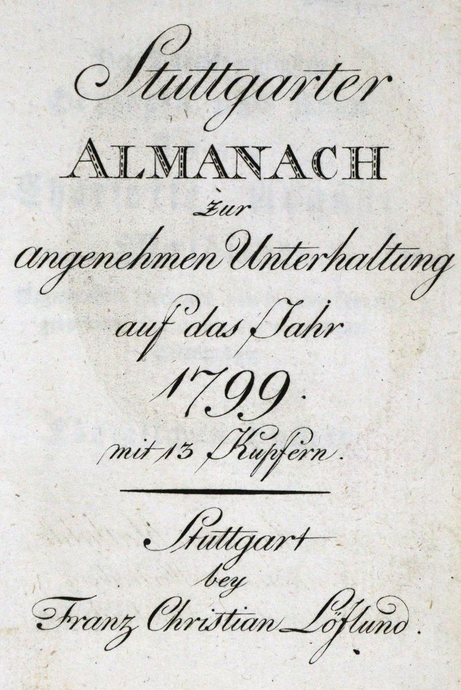 Große Abbildung Nr.2: 128-1303 Stuttgarter Almanach: (Almanache)