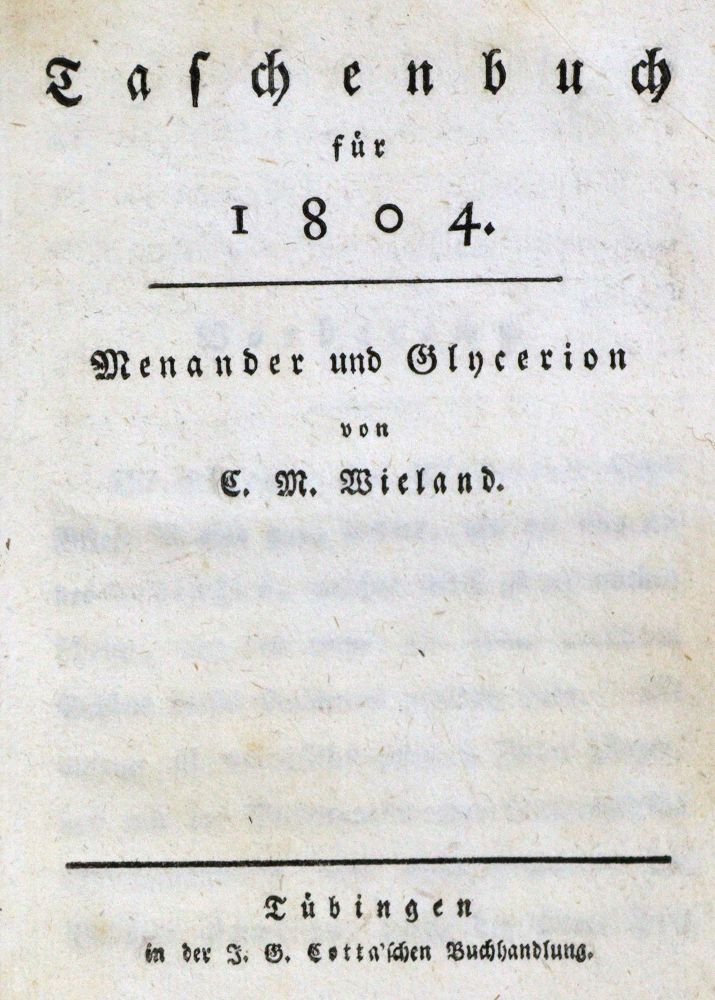 Große Abbildung Nr.2: 128-1306 Taschenbuch für 1804.: (Almanache)