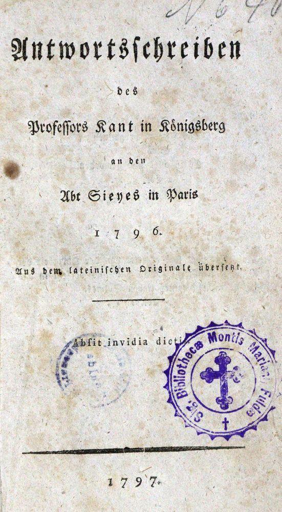 Große Abbildung Nr.1: 128-1308 Antwortschreiben: (Literatur und illustrierte Bücher bis 19.Jahrhundert)