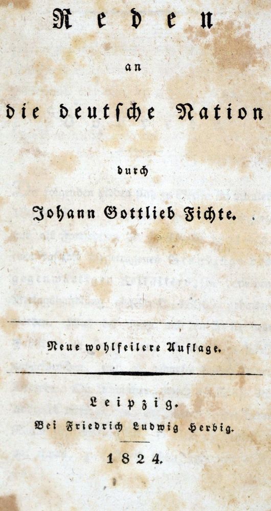 Große Abbildung Nr.1: 128-1363 Fichte,J.G.: (Literatur und illustrierte Bücher bis 19.Jahrhundert)