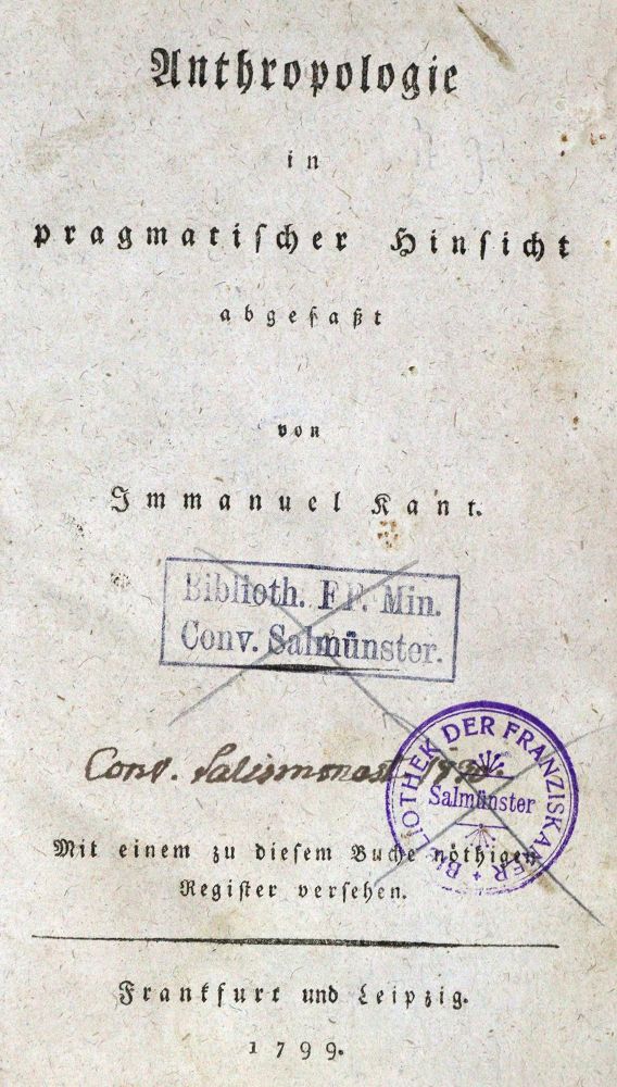 Große Abbildung Nr.1: 128-1399 Kant,I.: (Literatur und illustrierte Bücher bis 19.Jahrhundert)