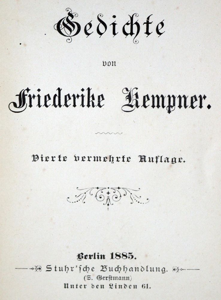 Große Abbildung Nr.1: 128-1403 Kempner,F.: (Literatur und illustrierte Bücher bis 19.Jahrhundert)