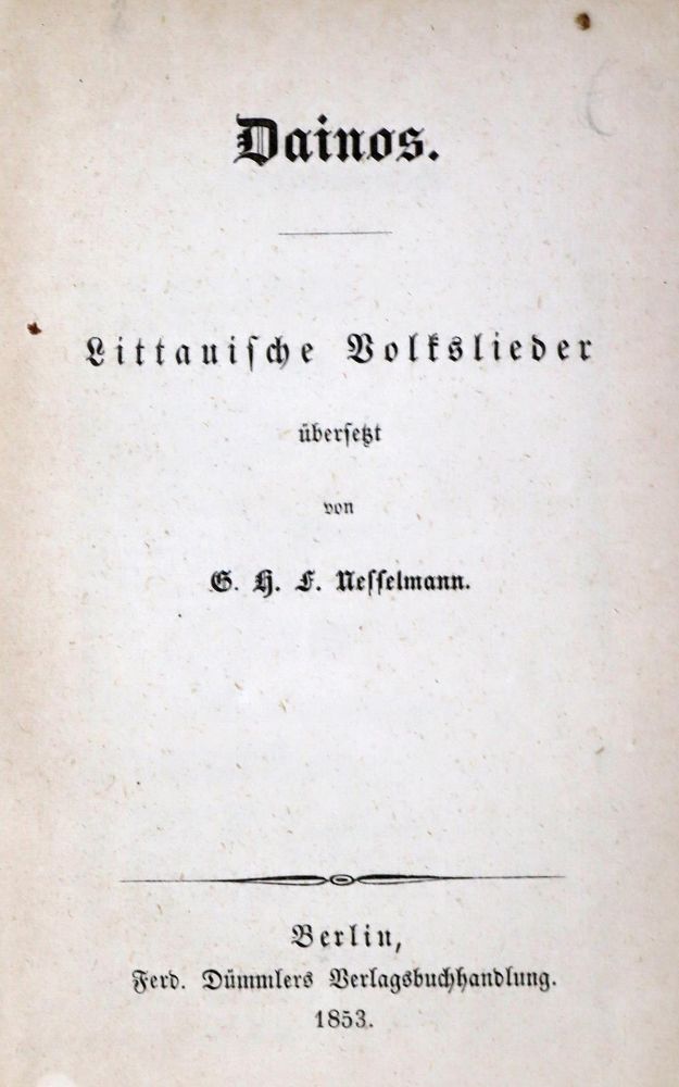 Große Abbildung Nr.1: 128-1429 Nesselmann,G.H.F.: (Litauen)