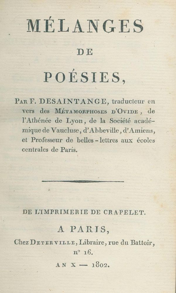Große Abbildung Nr.1: 128-1464 Saint-Ange,A.-F. Fariau de.: (Literatur und illustrierte Bücher bis 19.Jahrhundert)