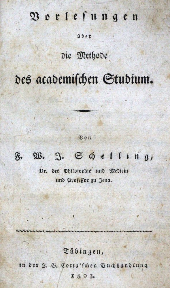 Große Abbildung Nr.1: 128-1480 Schelling,F.W.J.: (Literatur und illustrierte Bücher bis 19.Jahrhundert)