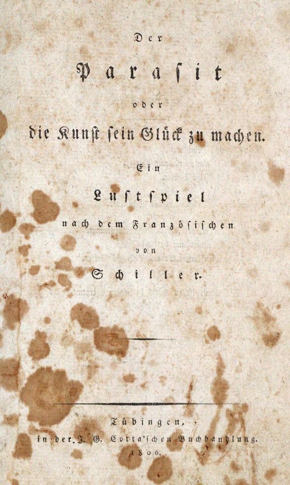 Große Abbildung Nr.1: 128-1488 Schiller,(F.)v.: (Literatur und illustrierte Bücher bis 19.Jahrhundert)
