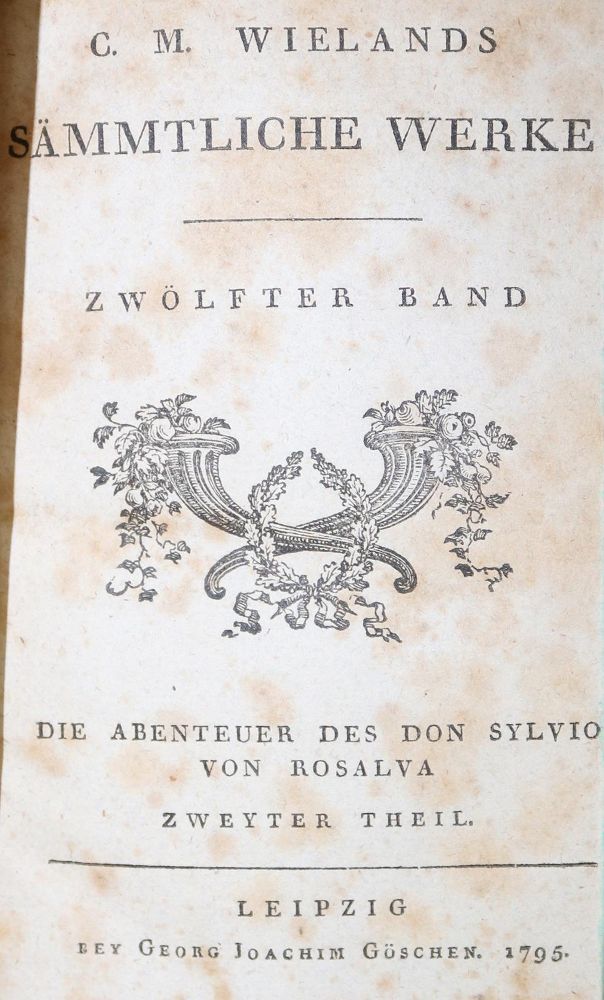 Große Abbildung Nr.1: 128-1515 Wieland,C.M.: (Literatur und illustrierte Bücher bis 19.Jahrhundert)