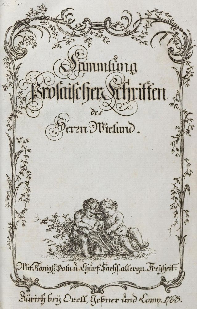 Große Abbildung Nr.1: 128-1516 Wieland,C.M.: (Literatur und illustrierte Bücher bis 19.Jahrhundert)