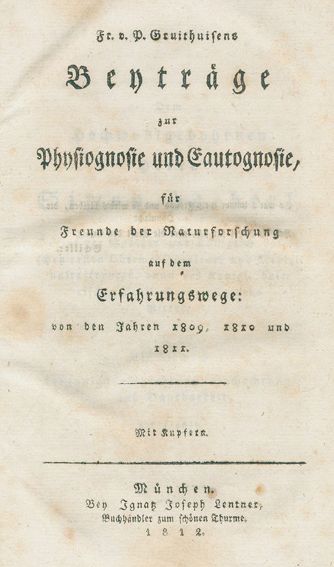 Große Abbildung Nr.1: 128-153 Gruithuisen,F.v.P.: (ZZRückgänge Sgl. Prof. Büttner Teil 1 und 2)