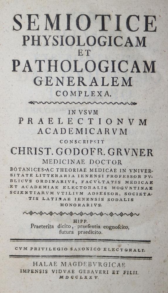 Große Abbildung Nr.1: 128-154 Gruner,C.G.: (ZZRückgänge Sgl. Prof. Büttner Teil 1 und 2)