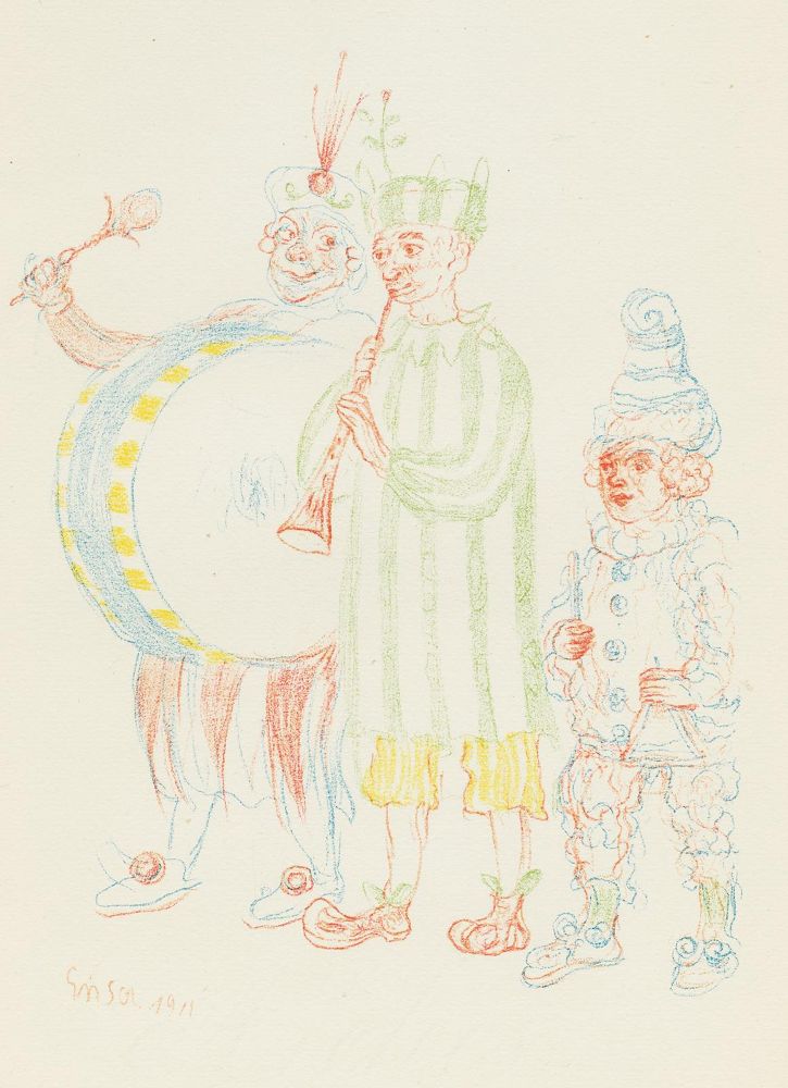 Große Abbildung Nr.1: 128-1566 Ensor,J.: (Literatur und illustrierte Bücher 20.Jahrhundert - Alte Literatur in modernen Ausgaben)