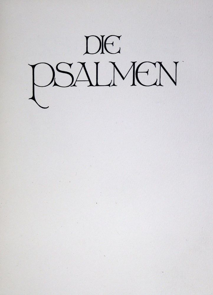 Große Abbildung Nr.1: 128-1572 Psalmen, Die.: (Ernst-Ludwig-Presse)