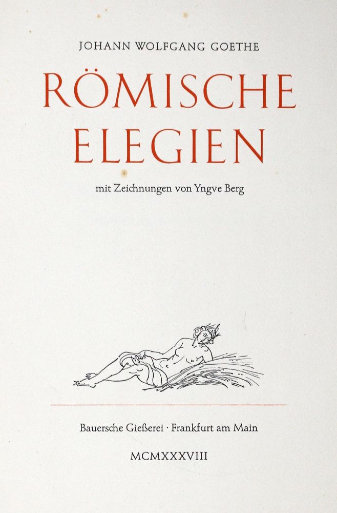 Große Abbildung Nr.1: 128-1588 Goethe,J.W.v.: (Literatur und illustrierte Bücher 20.Jahrhundert - Alte Literatur in modernen Ausgaben)