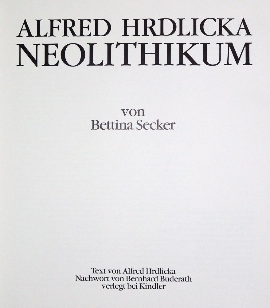 Große Abbildung Nr.1: 128-1617 Hrdlicka,A. u. B.Secker.: (Literatur und illustrierte Bücher 20.Jahrhundert - Alte Literatur in modernen Ausgaben)