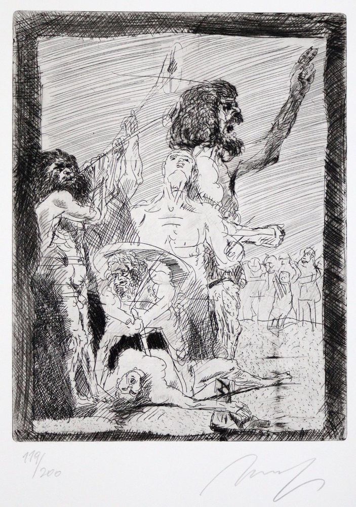 Große Abbildung Nr.2: 128-1617 Hrdlicka,A. u. B.Secker.: (Literatur und illustrierte Bücher 20.Jahrhundert - Alte Literatur in modernen Ausgaben)