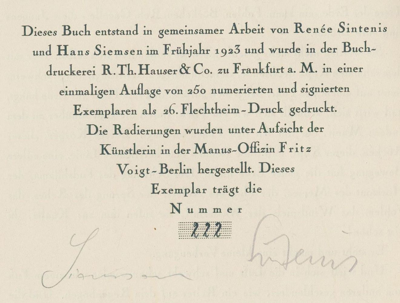 Große Abbildung Nr.1: 128-1755 Siemsen,H.: (Sintenis)