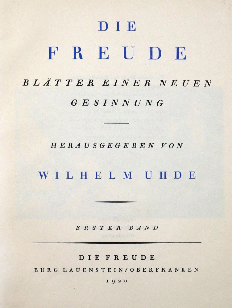 Große Abbildung Nr.1: 128-1769 Uhde,W. (Hrsg.).: (Literatur und illustrierte Bücher 20.Jahrhundert - Alte Literatur in modernen Ausgaben)