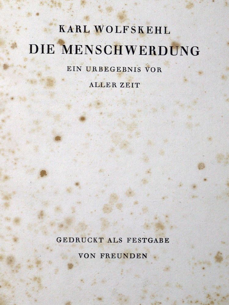 Große Abbildung Nr.1: 128-1785 Wolfskehl,K.: (Literatur und illustrierte Bücher 20.Jahrhundert - Alte Literatur in modernen Ausgaben)