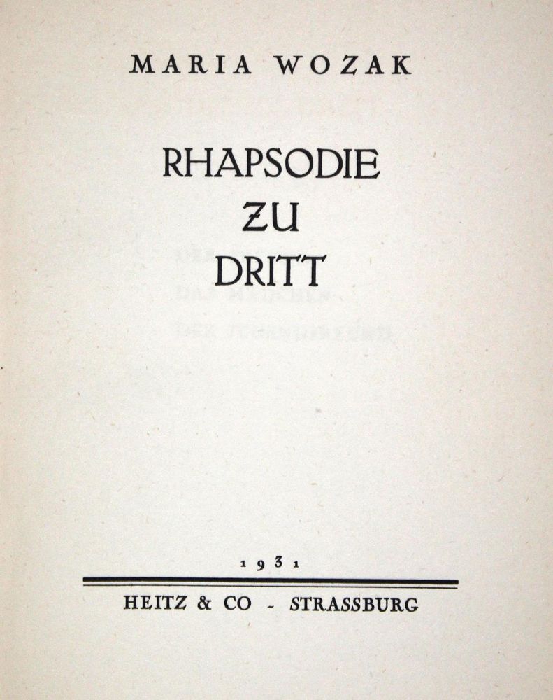 Große Abbildung Nr.1: 128-1786 Wozak,M.: (Literatur und illustrierte Bücher 20.Jahrhundert - Alte Literatur in modernen Ausgaben)
