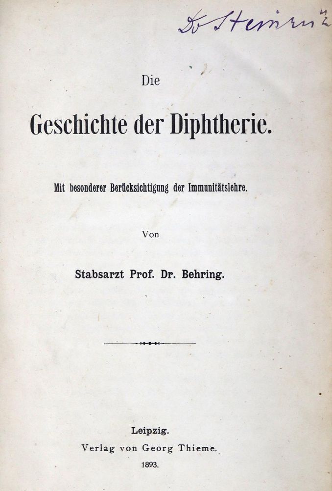 Große Abbildung Nr.1: 128-1831 Behring,(E.v.).: (Medizin)