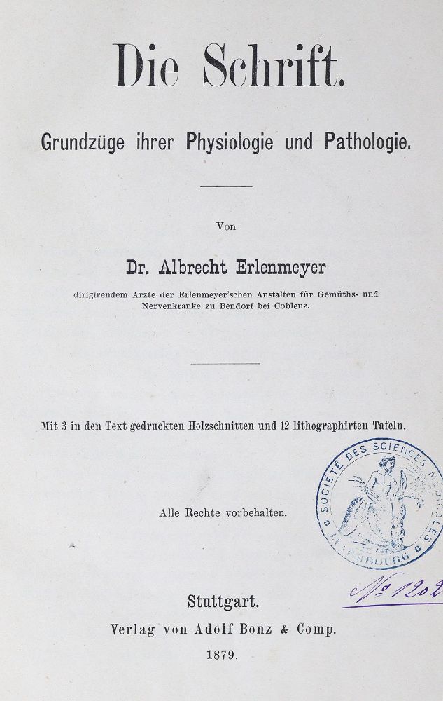Große Abbildung Nr.1: 128-1845 Erlenmeyer,A.: (Medizin)