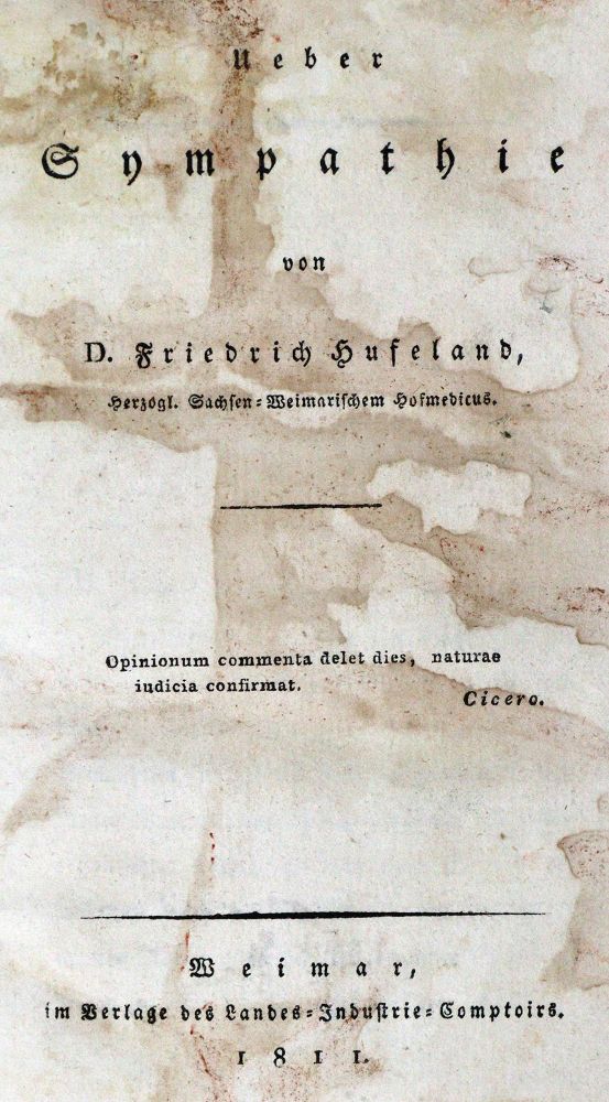 Große Abbildung Nr.1: 128-1857 Hufeland,C.W.: (Medizin, Homöopathie)