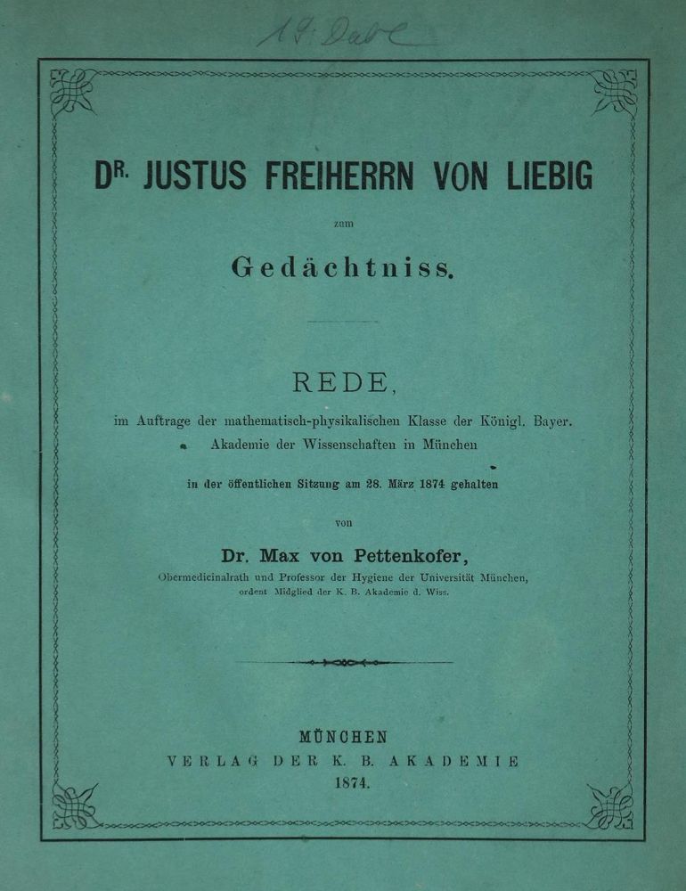 Große Abbildung Nr.11: 128-186 Liebig,J.v.: (ZZRückgänge Sgl. Prof. Büttner Teil 1 und 2)