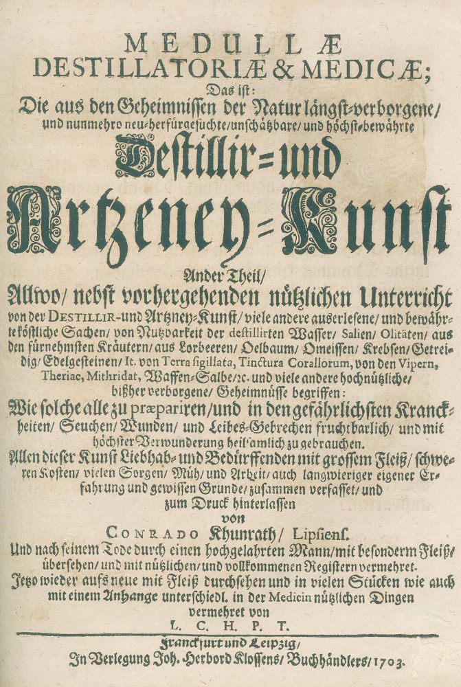 Große Abbildung Nr.1: 128-1861 Khunrath,C.: (Medizin)