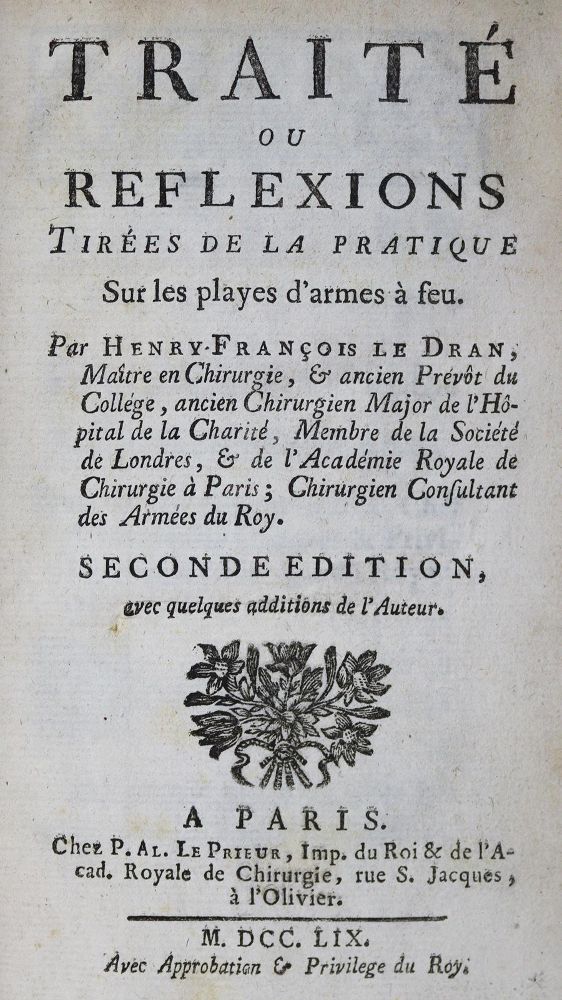 Große Abbildung Nr.1: 128-1863 Le Dran,H.F.: (Medizin)