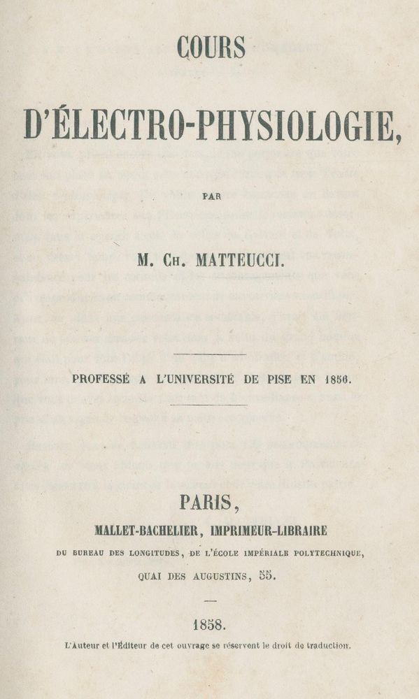 Große Abbildung Nr.1: 128-1865 Matteucci,C.: (Medizin)
